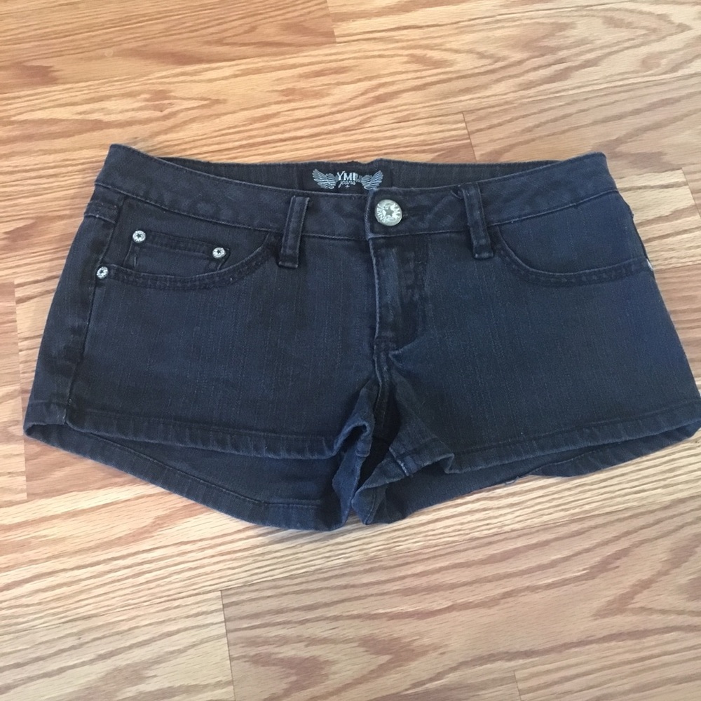 Womens Juniors YMI Black Denim Short Shorts Size 3